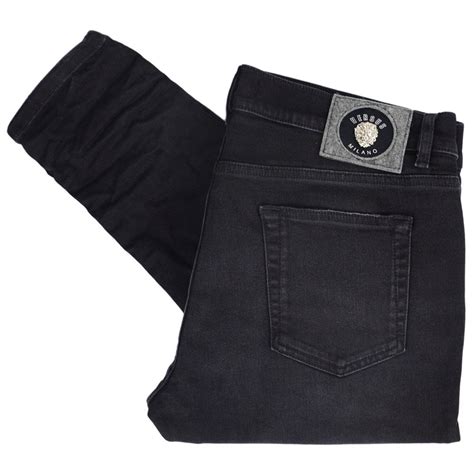 versace bu40480|Versace BU40480 Slim Fit Black Jeans .